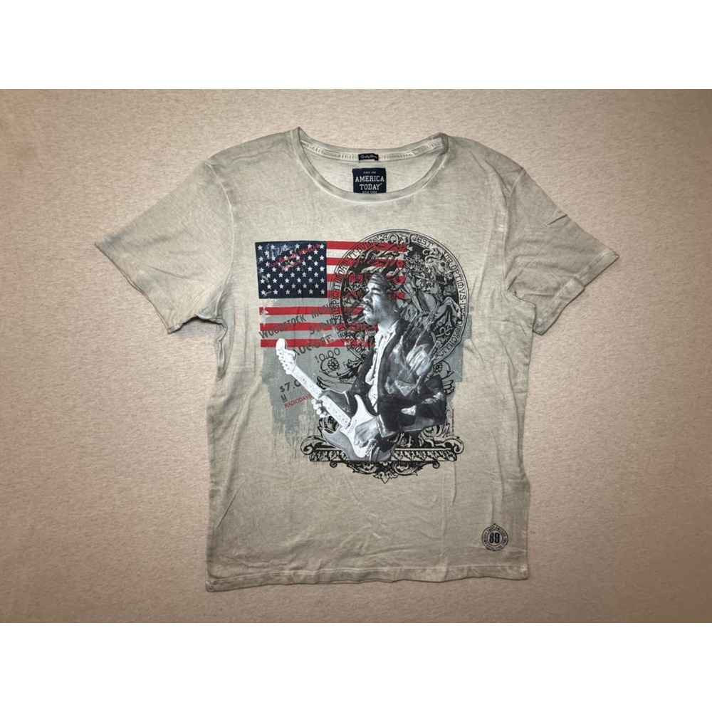 Quality Goods. America Today. Jimmy Hendrix. Womans Medium t shirt.